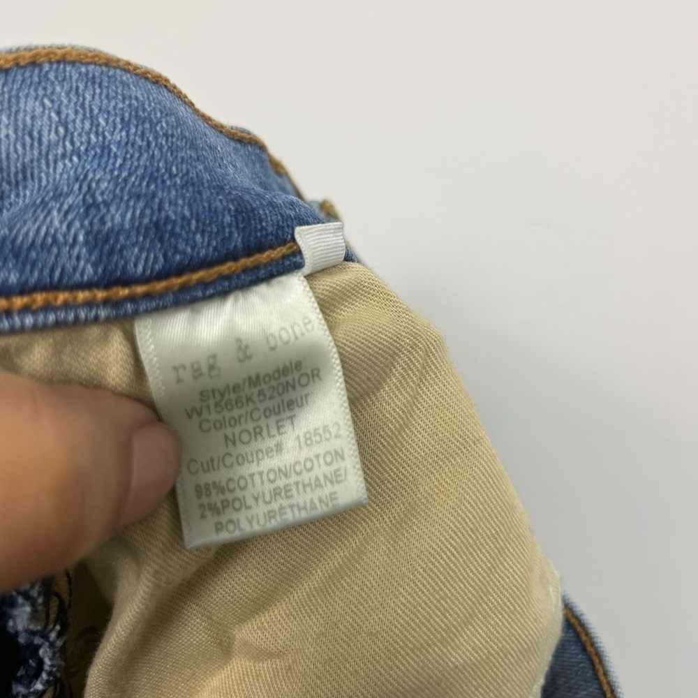 RAG & BONE HIGH RISE ANKLE SKINNY JEANS BLUE SIZE 26 - Picture 7 of 7